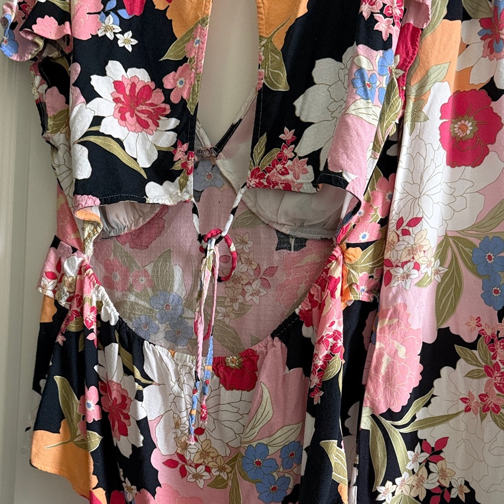 Floral Two-Piece Set with Top and Skirt - Picture 7 of 8